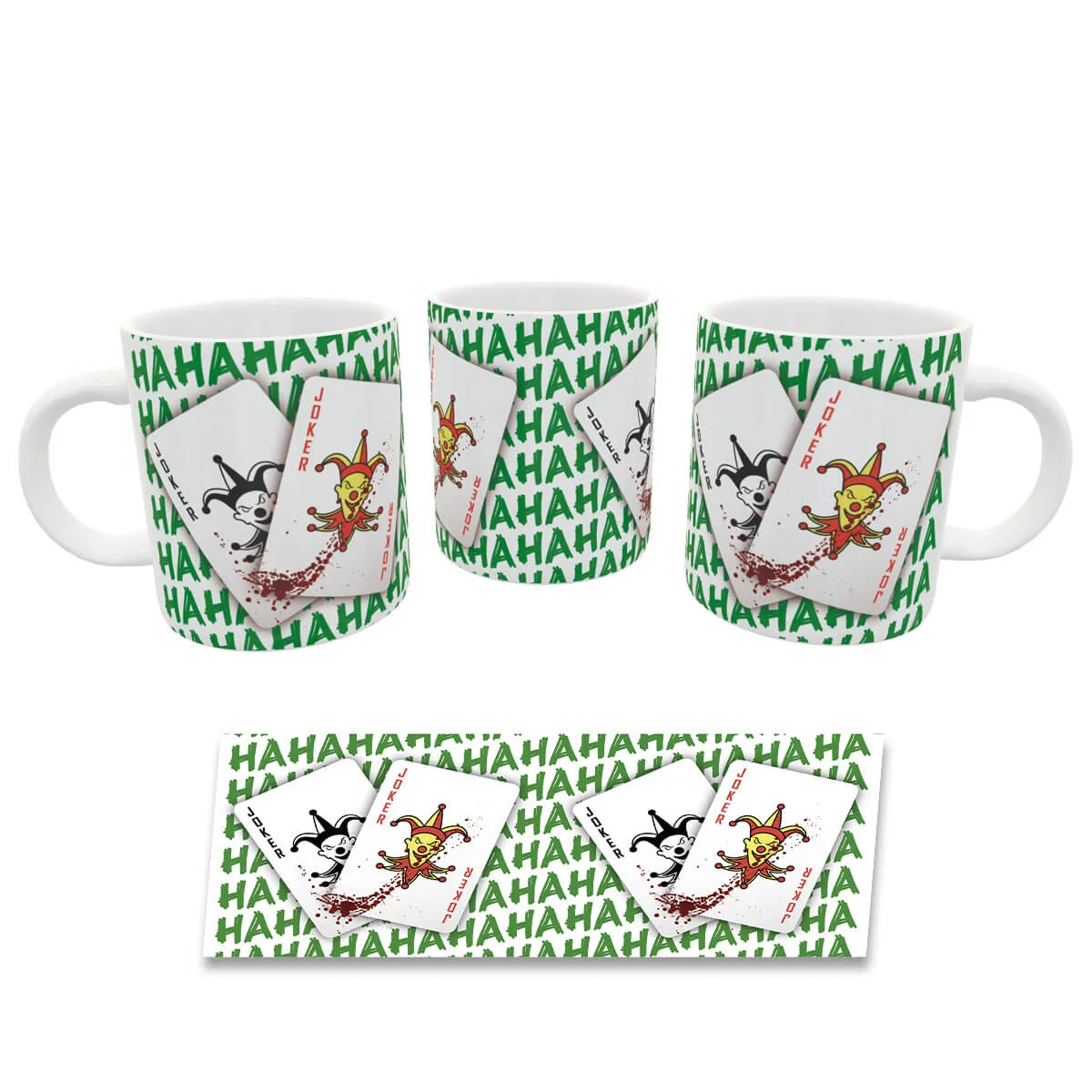 Caneca Curinga Joker Hahaha verde presente criativo geek