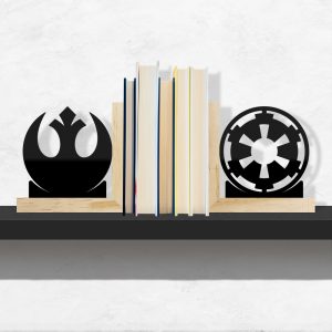 porta livros e jogo imperio versus rebeldes decoração geek Star War