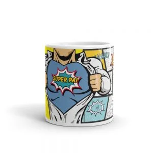 Caneca super pai comics presente criativo geek - Imagem 4