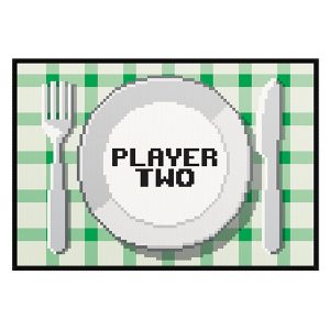 kit 2 jogos americanos player one e player two cozinha geek - Imagem 3