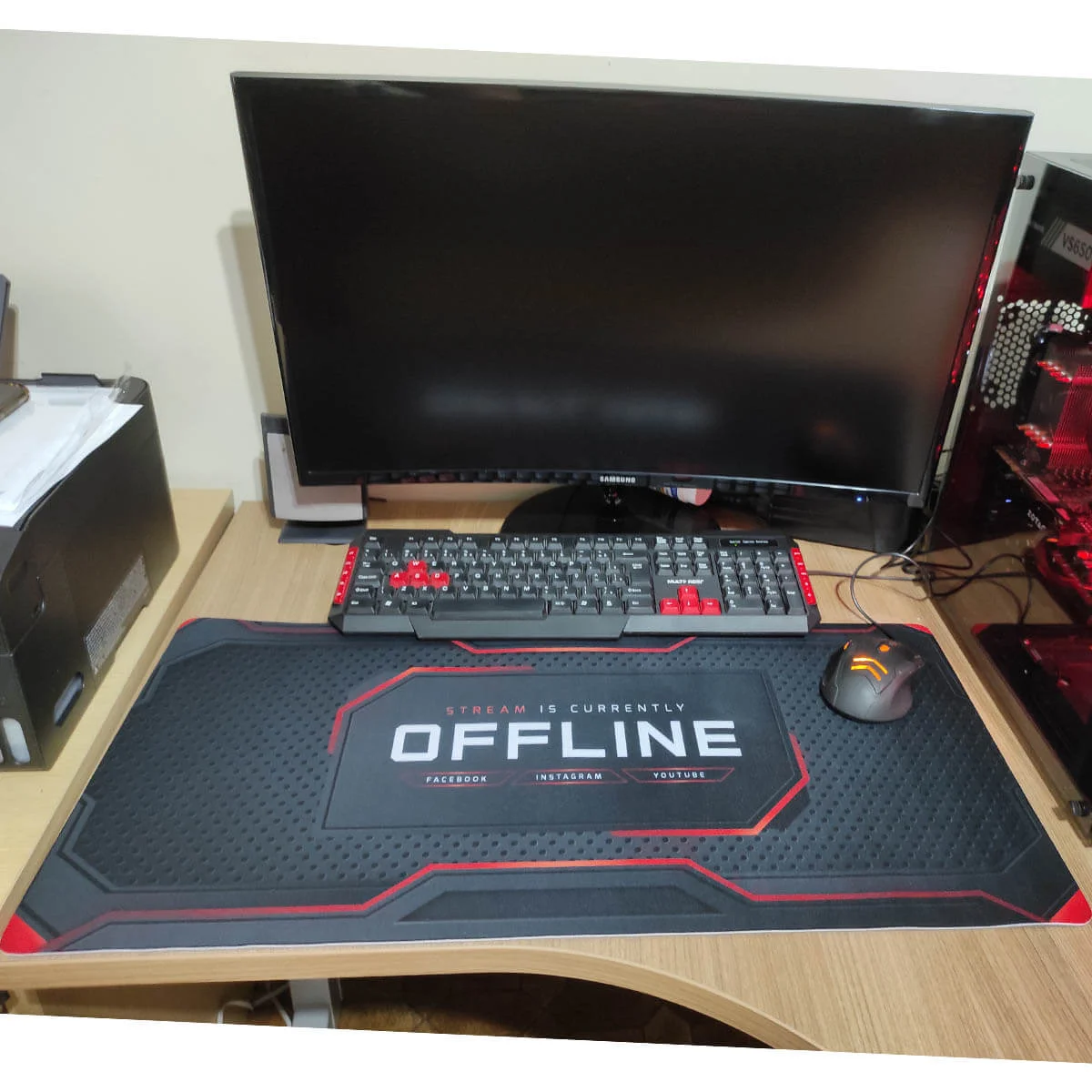 Mouse Pad Gamer Streamer Presente Criativo Geek nerd