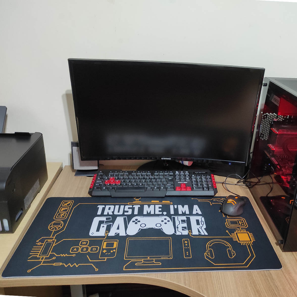 Mouse Pad Trust me I'm a Gamer Presente Criativo Geek