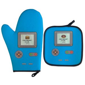 Kit Luva Térmica Gamer Retrô Azul