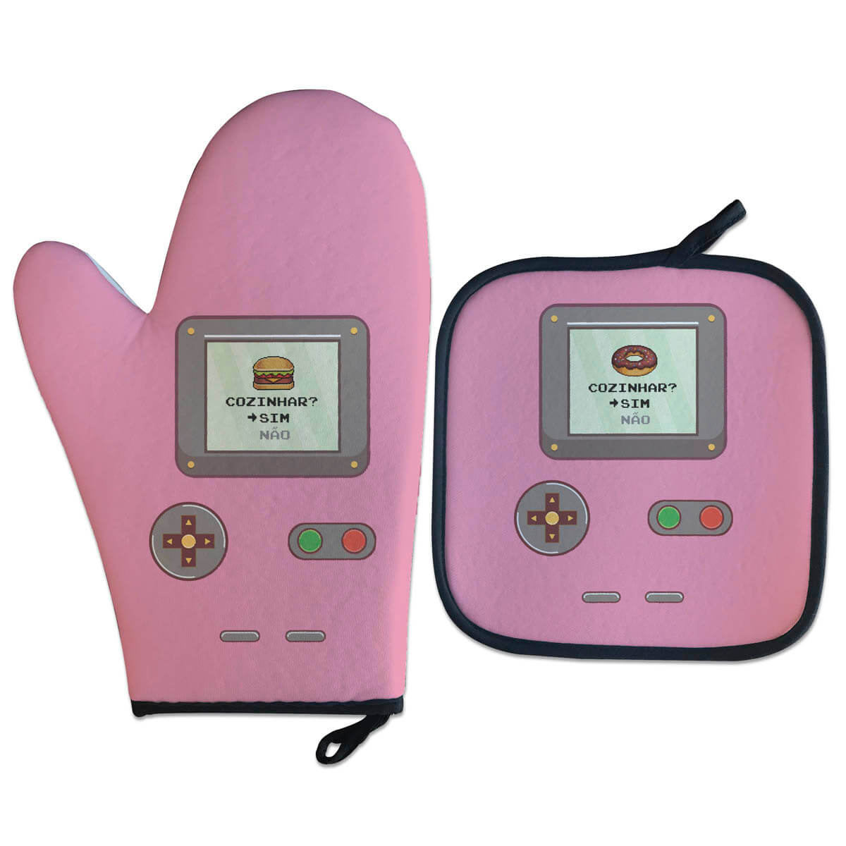 Kit Luva Térmica Gamer Retrô Rosa