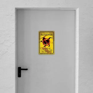 Placa Decorativa Ataque de Dinossauros - Decoração Geek 2