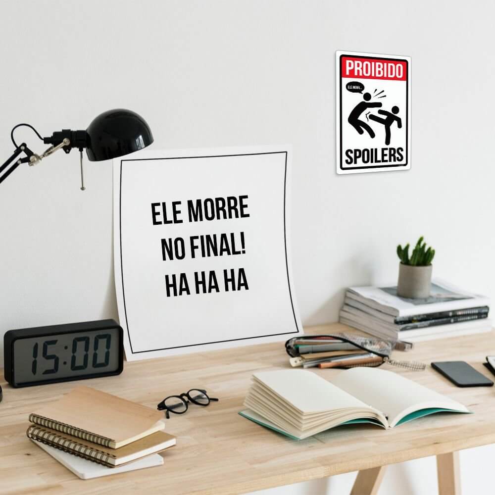 Placas Decorativas Proibido Spoilers - Decoração Geek 2