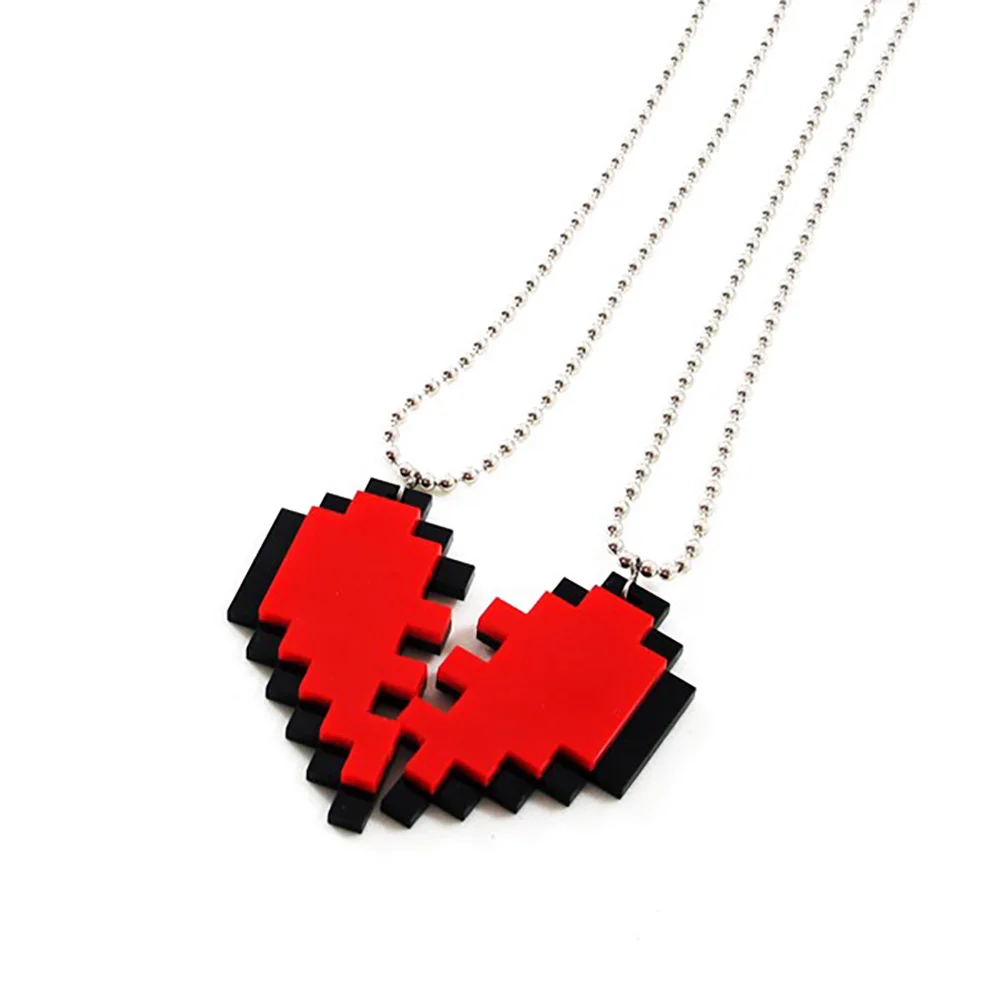 colar casal gamer nosso coração pixel colar casal gamer nosso coração pixel
