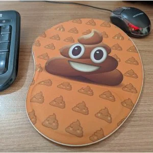 mouse pad geek cocô emoji presente criativo