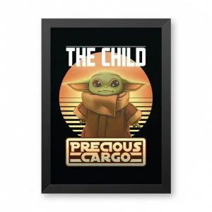 poster com moldura the child Baby Yoda