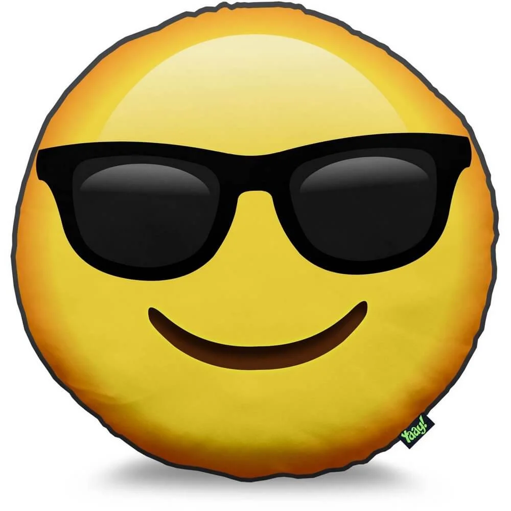 Almofada Emoji Óculos de sol - Presente Criativo Geek Almofada Emoji Óculos de sol - Presente Criativo Geek