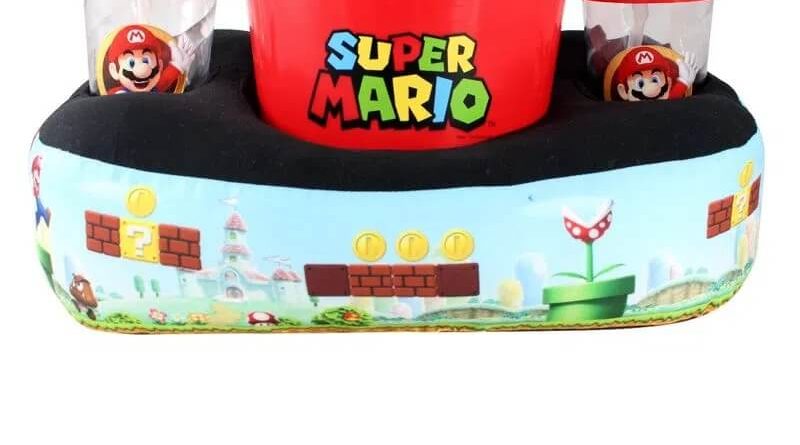 Almofada Porta Pipoca Mario Cenario - Presente Criativo Geek