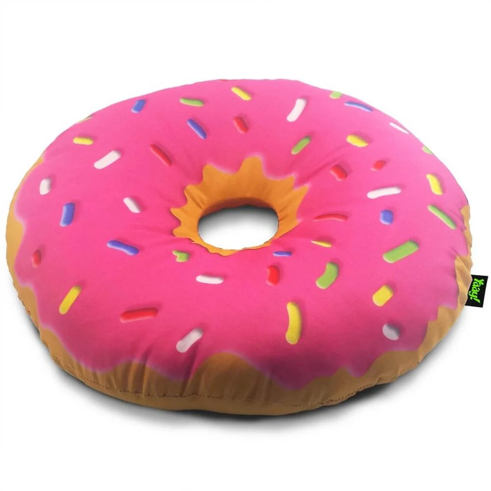 Almofada Rosquinha Donut Morango - Presente Criativo Geek Almofada Rosquinha Donut Morango - Presente Criativo Geek