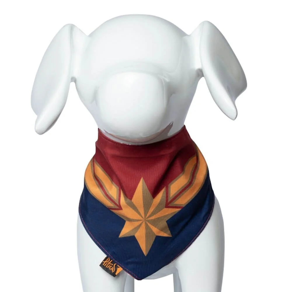 Bandana Para Cachorro Capitã Marvel Presente Criativo Geek