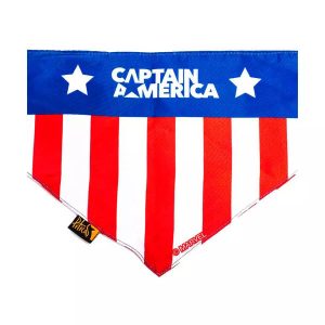 Bandana Para Cachorro Capitão América Presente Criativo Pet Geek