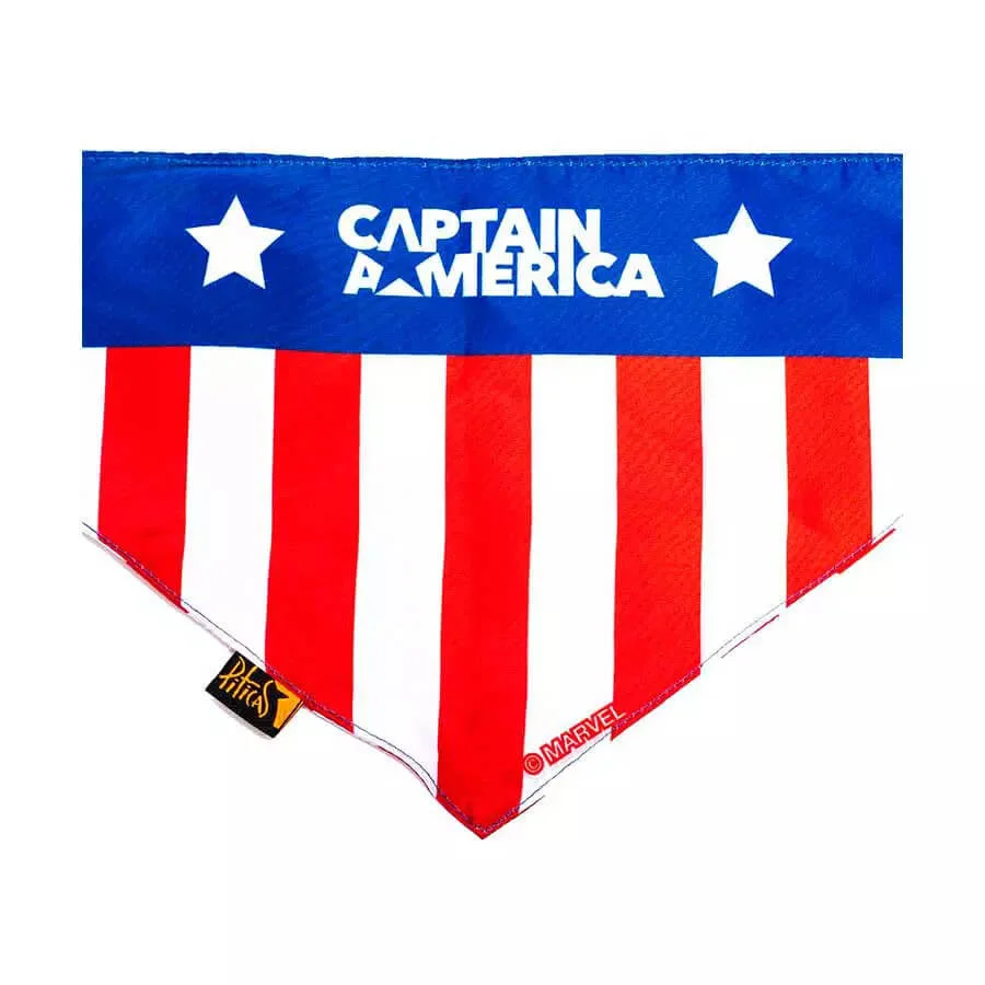 Bandana Para Cachorro Capitão América Presente Criativo Pet Geek