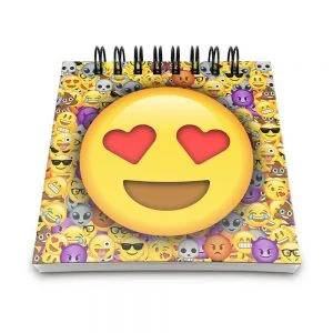Bloco de Notas Emoji Amor - Presente Criativo Geek
