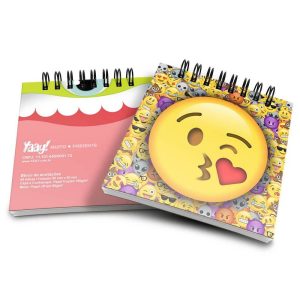 Bloco de Notas Emoji Beijinho com Amor - Presente Criativo Geek 2