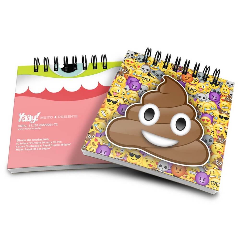 Bloco de Notas Emoji Cocozinho Poop - Presente Criativo Geek 2