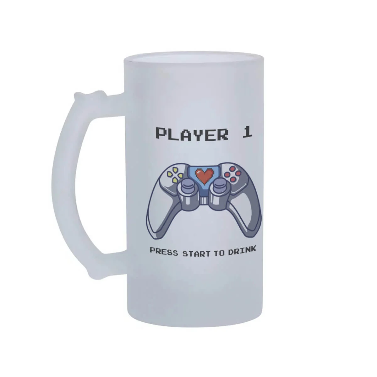 Caneca chopp Casal geek Player 1 e player 2