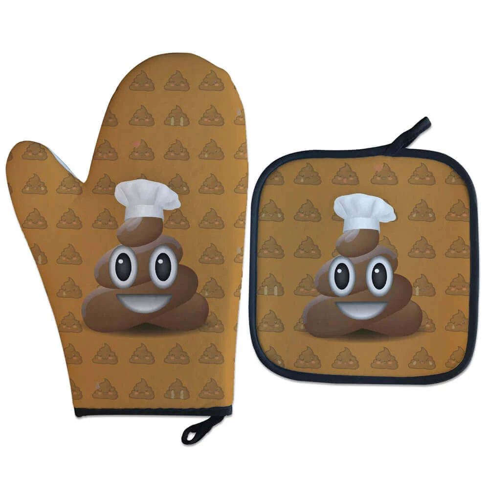 Luva Térmica Emoji Cocô Chef - Presente Geek Luva Térmica Emoji Cocô Chef - Presente Geek