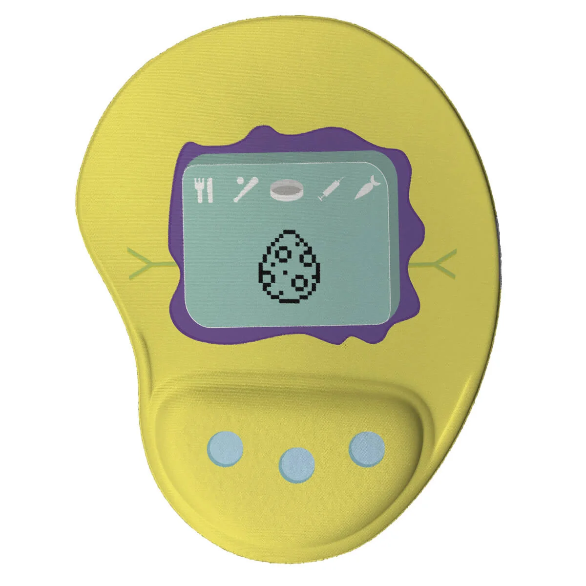 Mouse Pad Bichinho Virtual Tamagotchi Amarelo