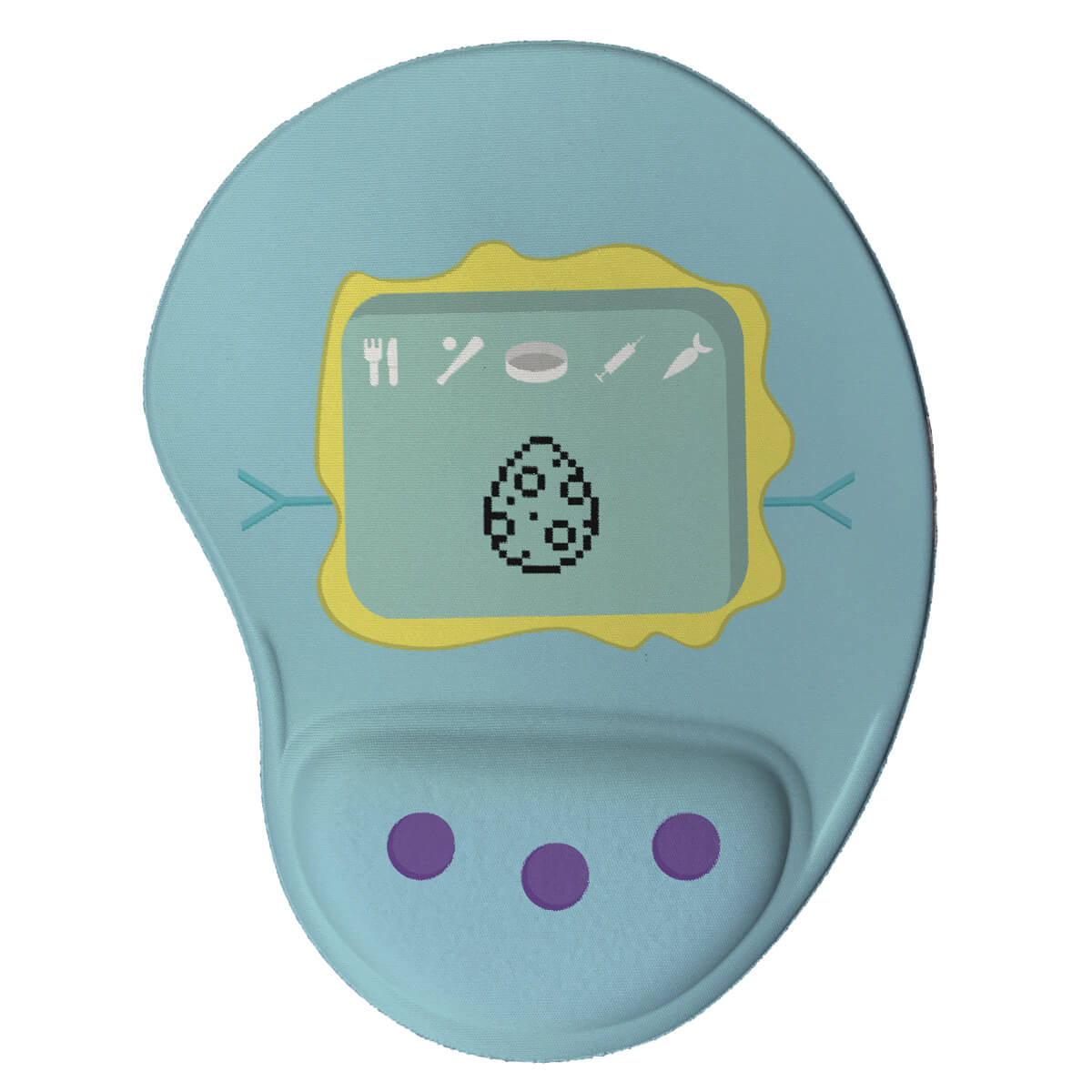 Mouse Pad Bichinho Virtual Tamagotchi Azul
