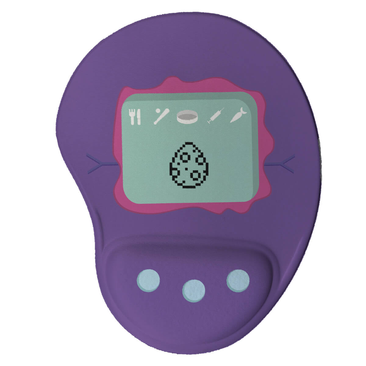 Mouse Pad Bichinho Virtual Tamagotchi Roxo