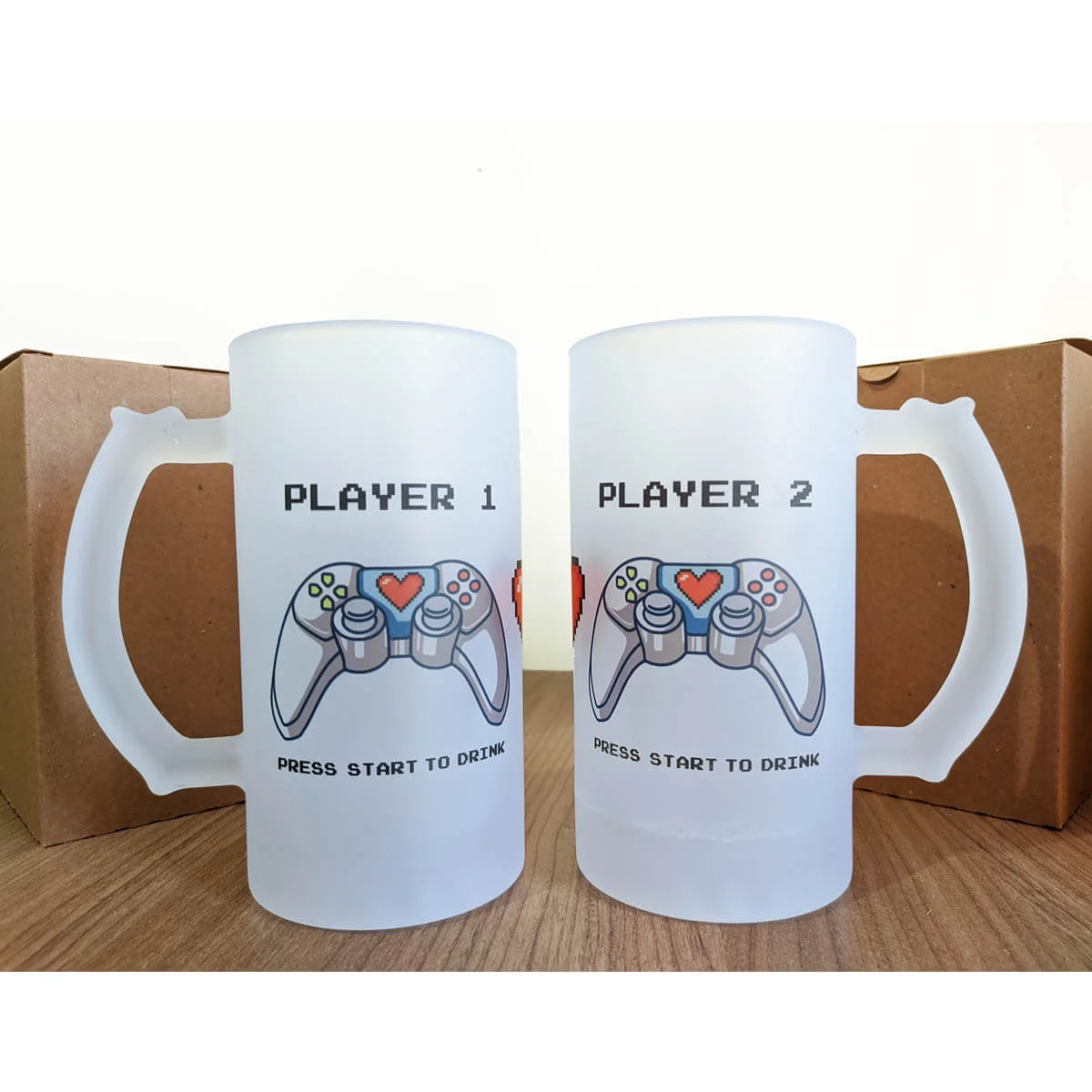 caneca de chopp casal controle player 1 e 2 presente namorados geek caneca de chopp casal controle player 1 e 2 presente namorados geek