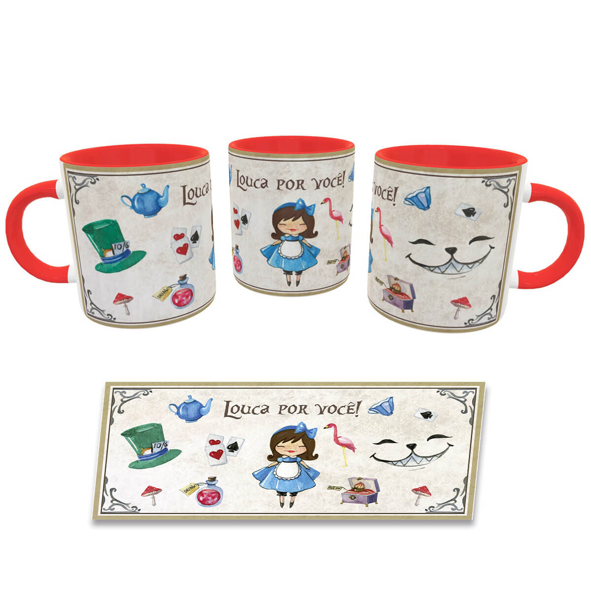 Caneca casal wonderland Alice