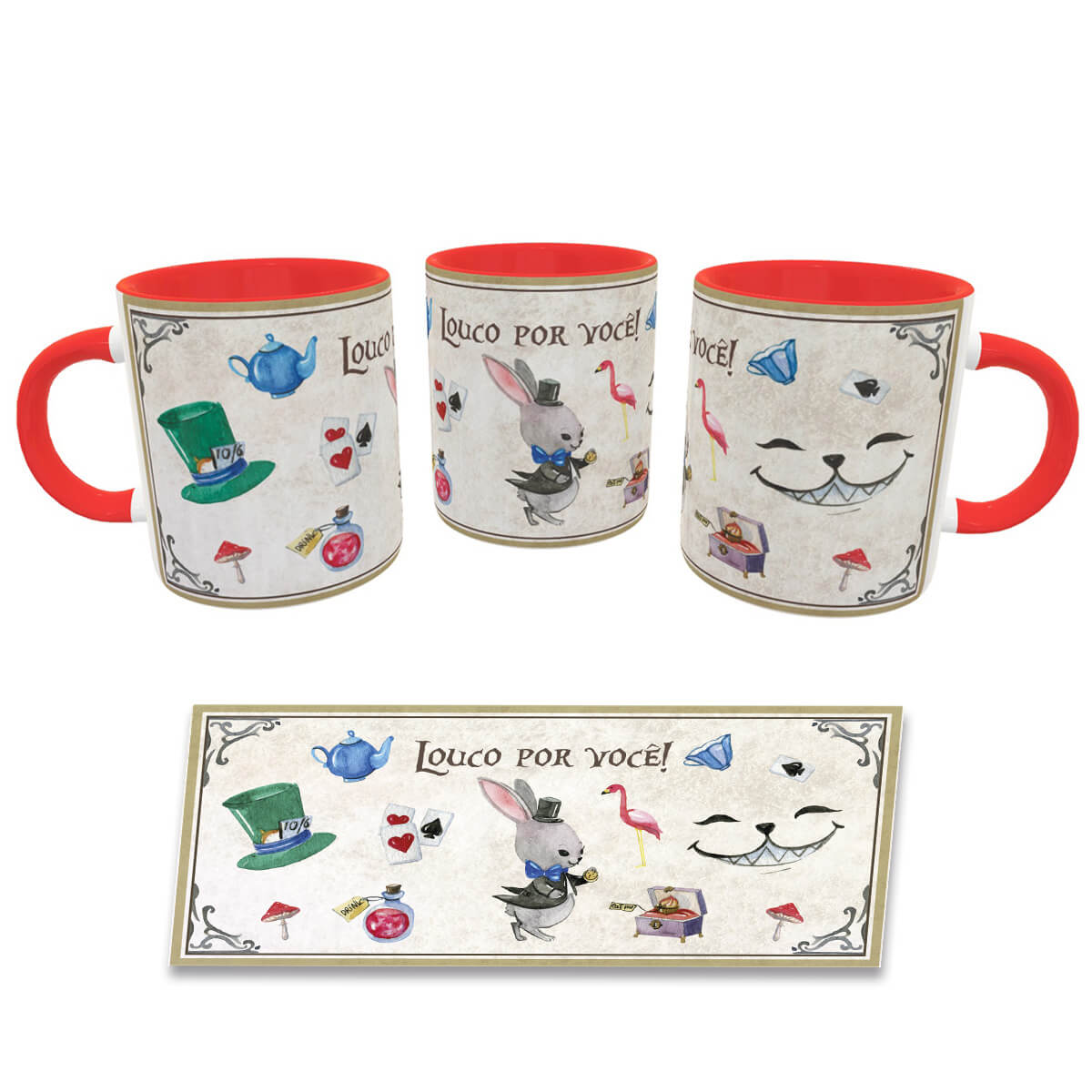 Caneca casal wonderland Coelho