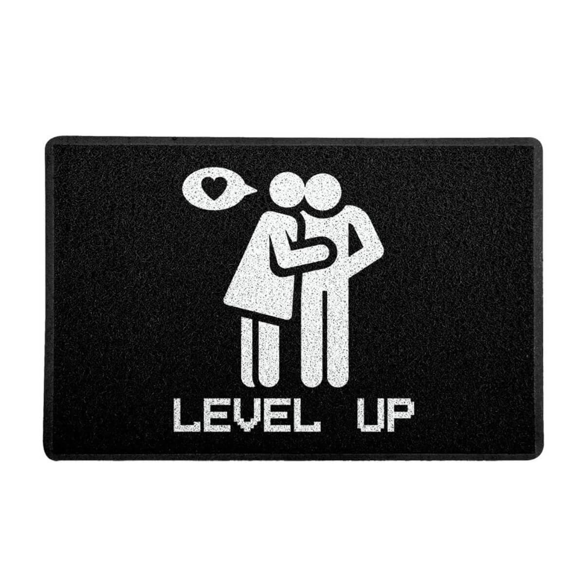 Capacho Game Level Up Casal - Presente Criativo Geek Capacho Game Level Up Casal - Presente Criativo Geek