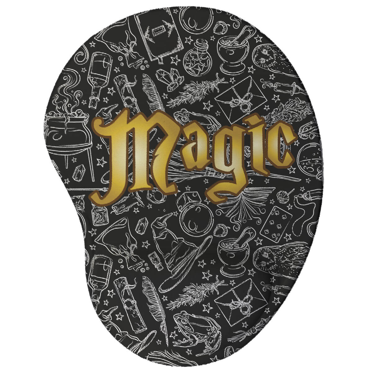 Mouse pad ergonômico geek Magic Preto