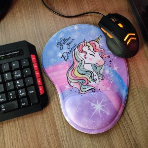 Mouse pad Unicórnio Colorido Presente Criativo Geek