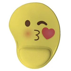 Mouse pad geek ergonômico Emoji Beijo Presente Criativo