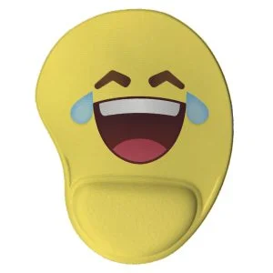 Mouse pad geek ergonômico Emoji Chorando de rir Presente Criativo