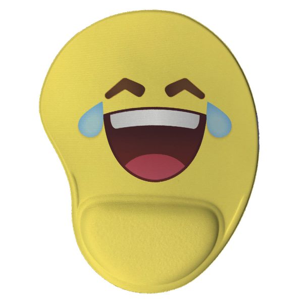 Mouse pad geek ergonômico Emoji Chorando de rir Presente Criativo