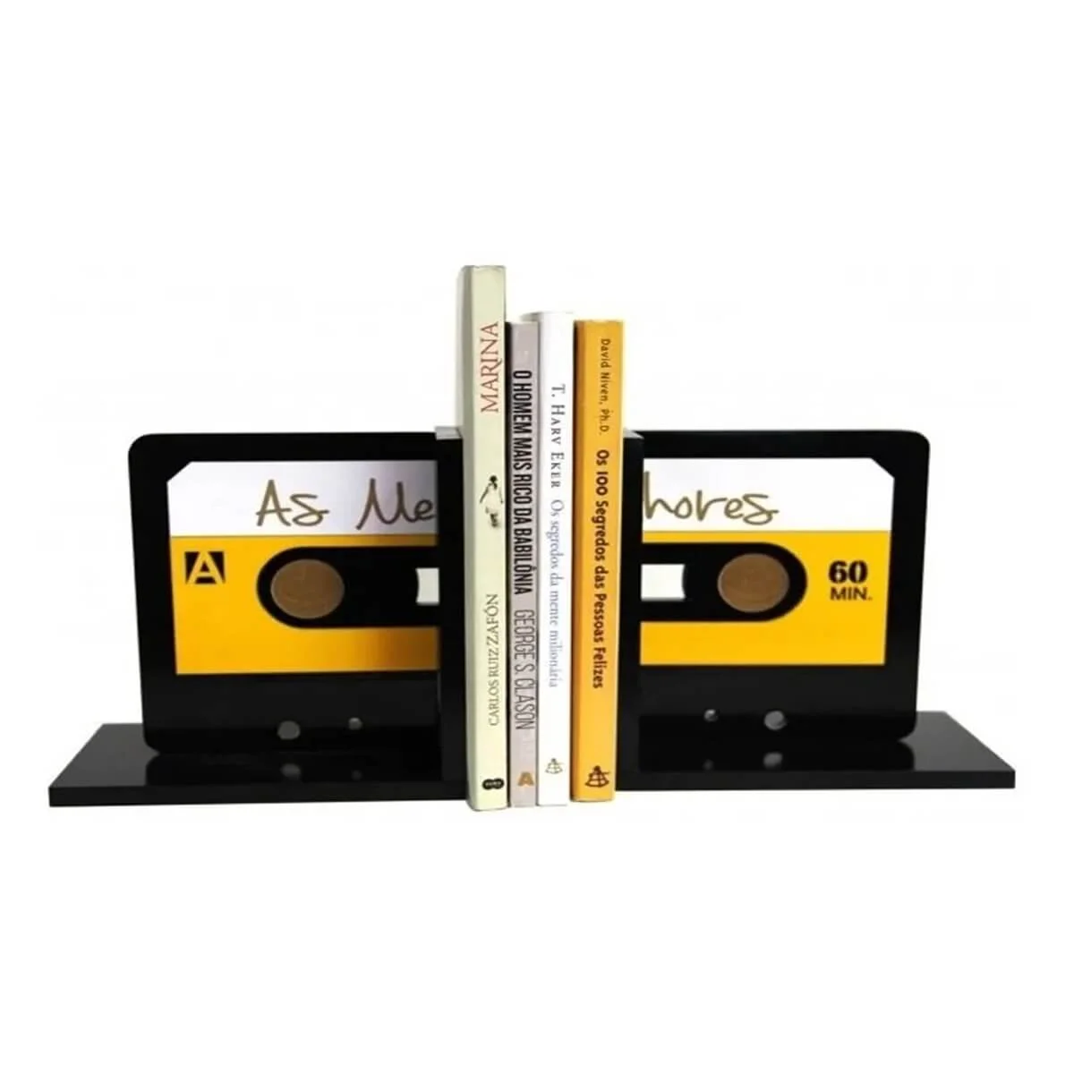 Suporte para Livros Fita Cassete - Presente Criativo Geek Suporte para Livros Fita Cassete - Presente Criativo Geek