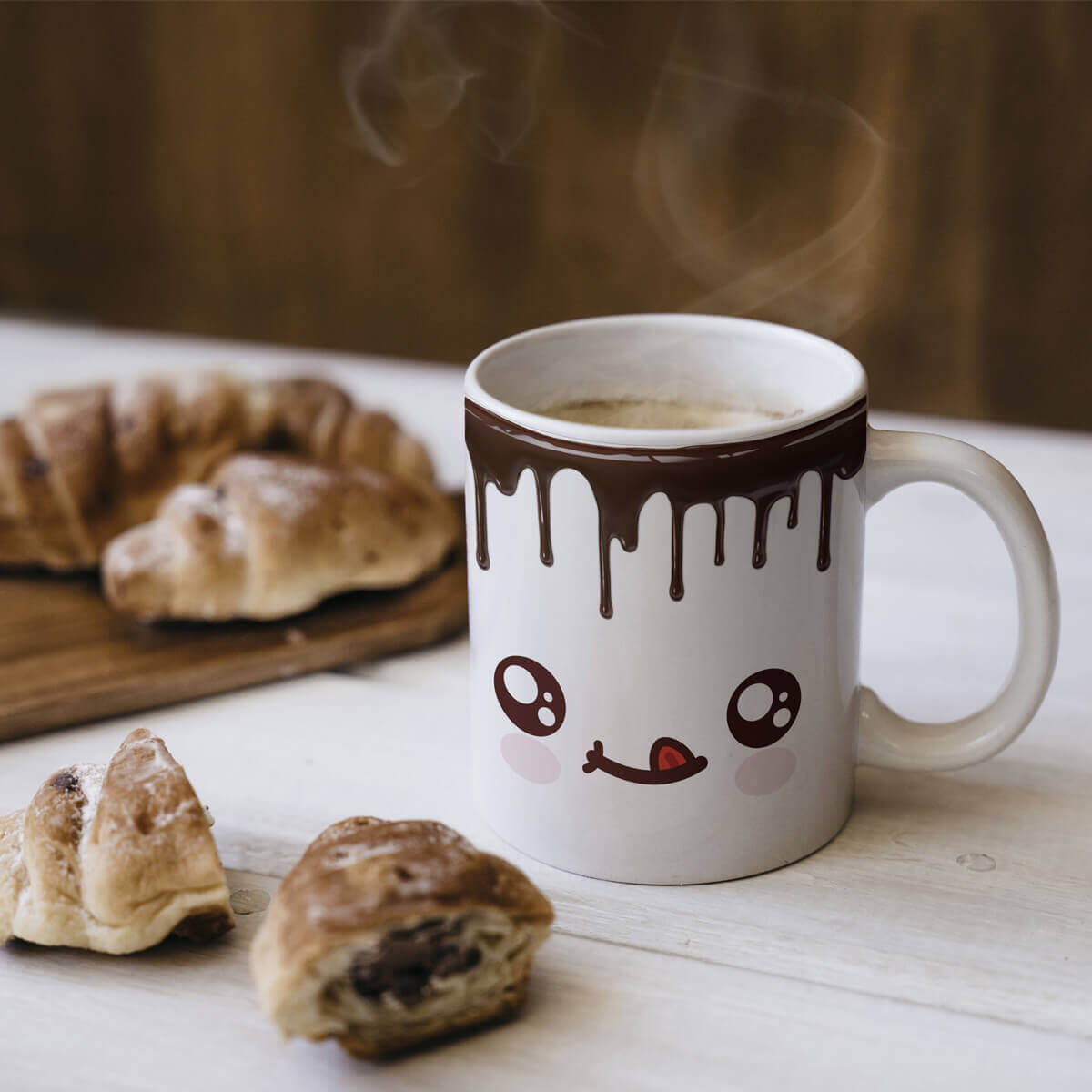 Caneca Chocolate Quente Kawaii - Presente Criativo 2