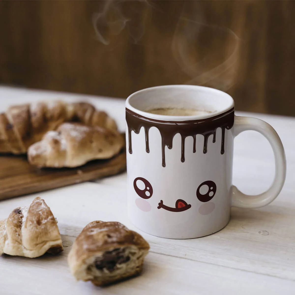 Caneca Chocolate Quente Kawaii - Presente Criativo 2
