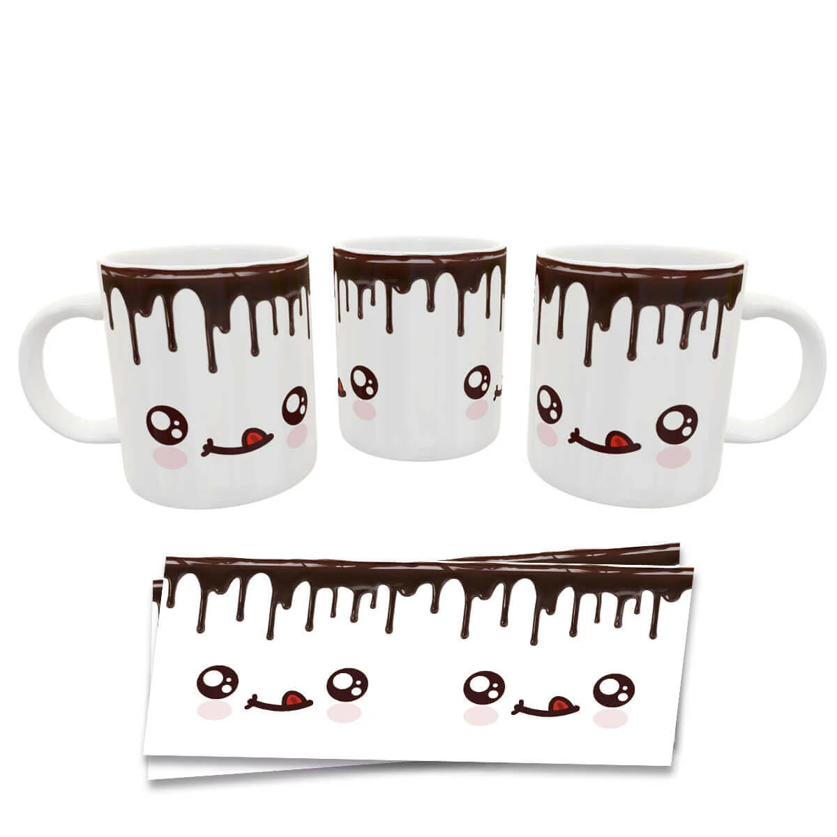 Caneca Chocolate Quente Kawaii - Presente Criativo Caneca Chocolate Quente Kawaii - Presente Criativo
