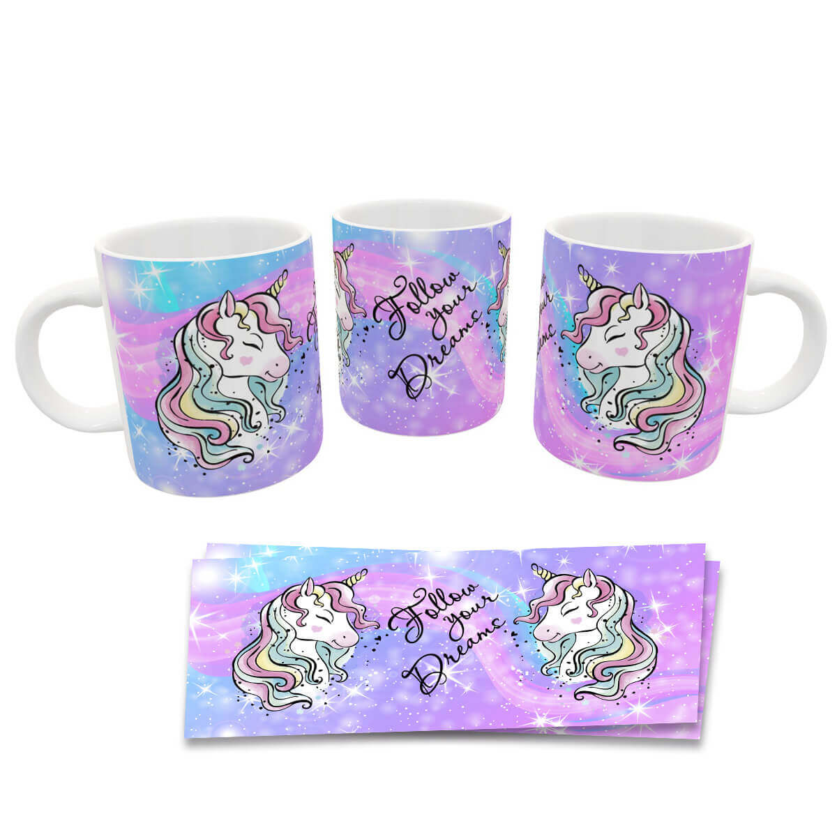 Caneca Unicórnio Sonhos - Presente Criativo Geek