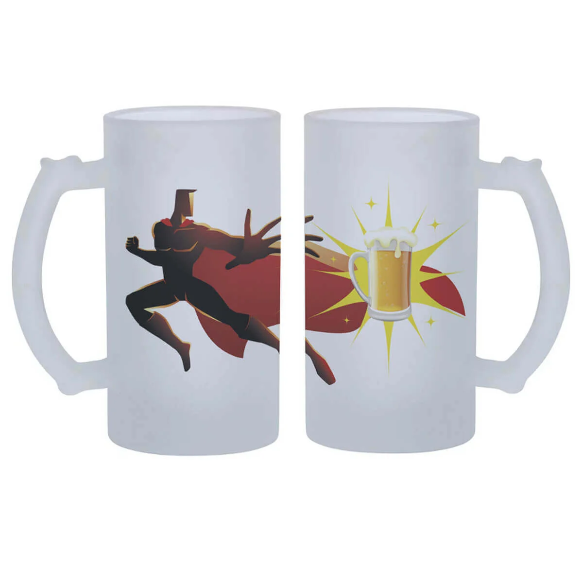 Caneca de Chopp Super Herói - Presente Criativo