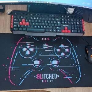 Mouse Pad Gamer Glitched Reality - Presente Criativo Geek 2
