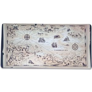 Mouse Pad Gamer Mapa Pirata - Presente Criativo Geek