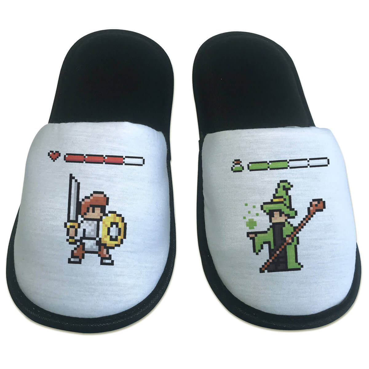 Pantufa Gamer Heróis 8 bits - Presente Criativo Geek Pantufa Gamer Heróis 8 bits - Presente Criativo Geek