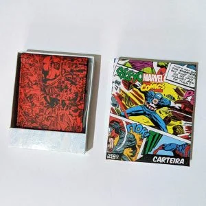carteira de couro geek marvel