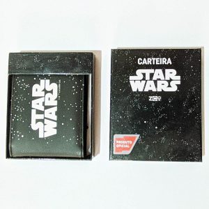 carteira de couro geek star wars