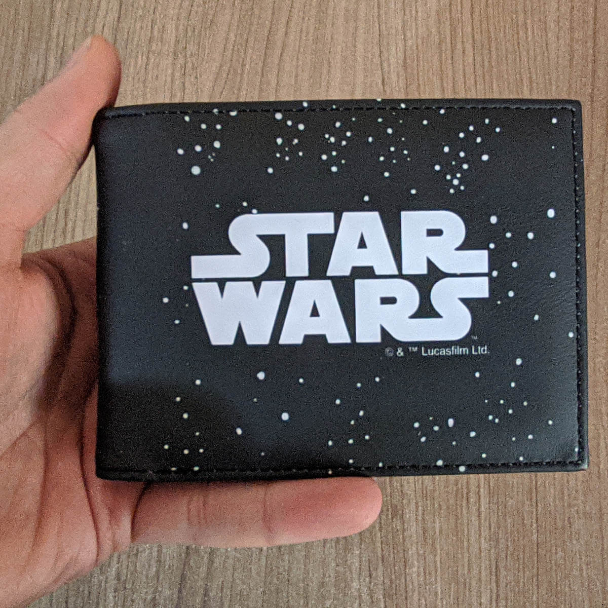 carteira de couro geek star wars oficial nerd