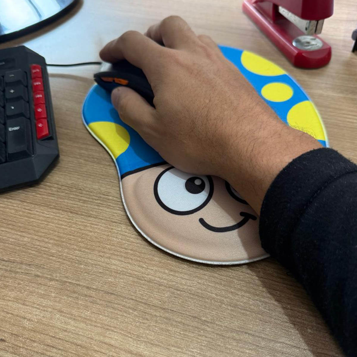 Mouse pad cogumelo azul