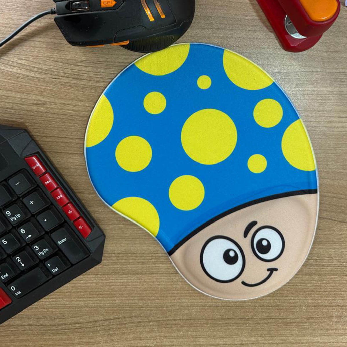 mouse pad cogumelo engraçado